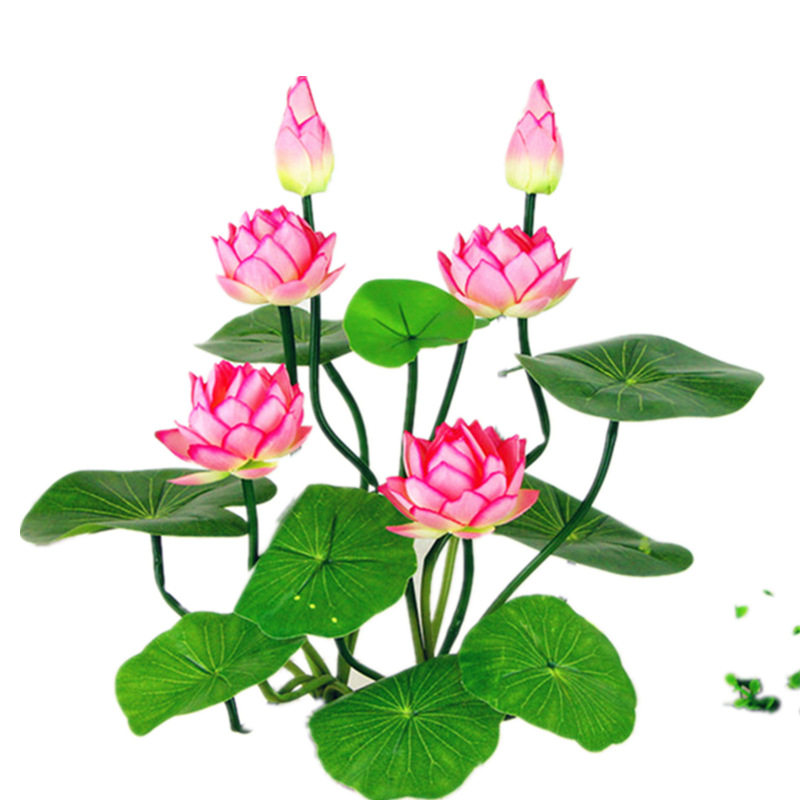 包邮pu仿真荷花莲花胶质装饰道具