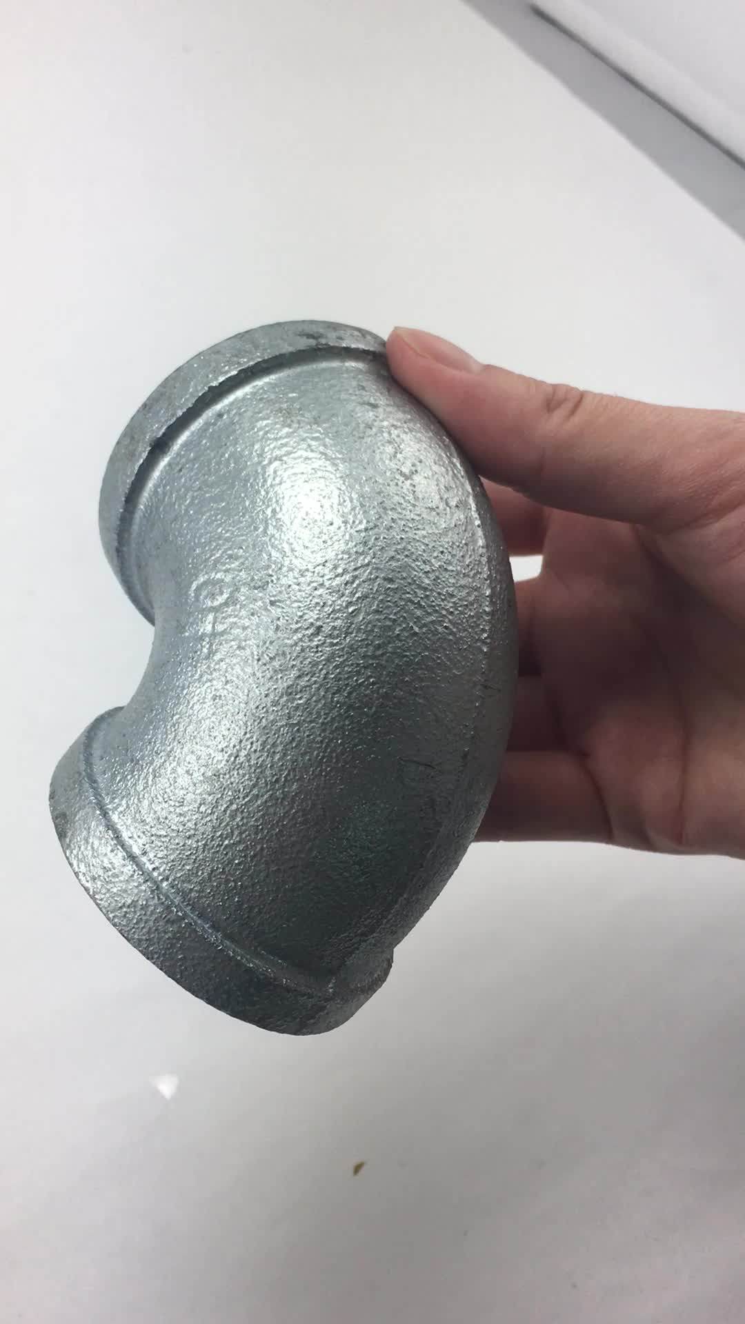 Malleable Iron Pipe Fitting 1"24" 11.25° Elbow 3/4 Inch White Malleable Cast Iron Hot Dipped