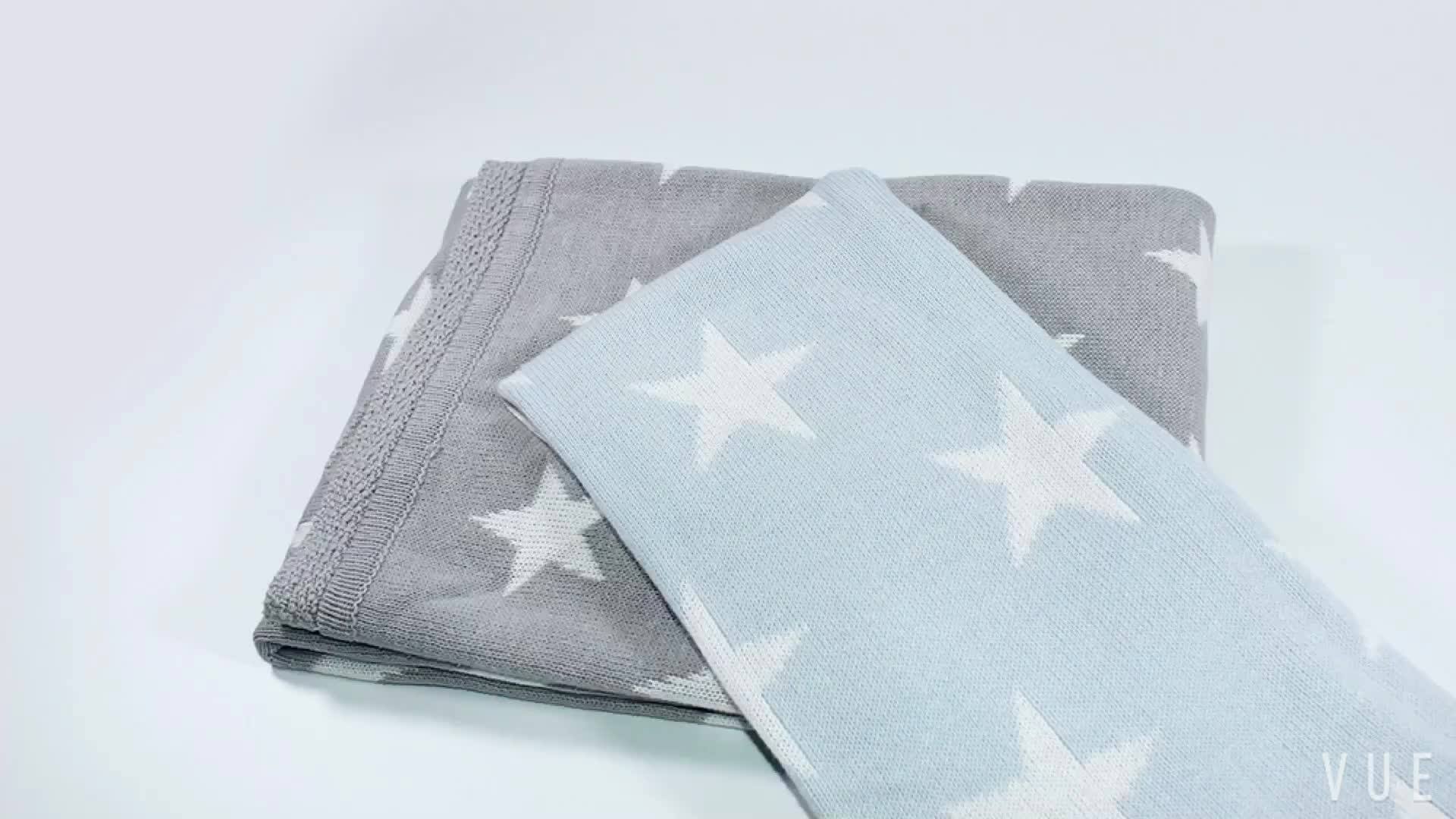 Good Quality Hemming Stars Cotton Knit Throw Baby Security Blanket Buy Baby Security Blanket