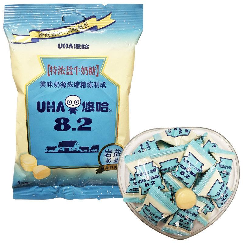 悠哈特浓牛奶糖盐牛奶糖袋装108g