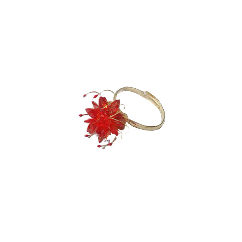 彼岸花戒指手工原创定制饰品独家手作曼珠沙华古风首饰活口指环