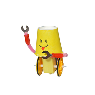 纸杯机机器人 diy 小学生 手工自制 科技小制作小发明 创意笑脸