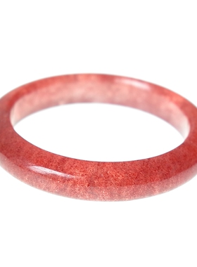 天然水晶草莓晶手镯桃花