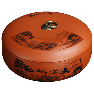 紫砂茶叶罐陶瓷大号一斤密封罐