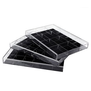 饰品收纳盒格盘透明亚克力格子分割盘珠宝首饰佛珠展示盒散珠配件