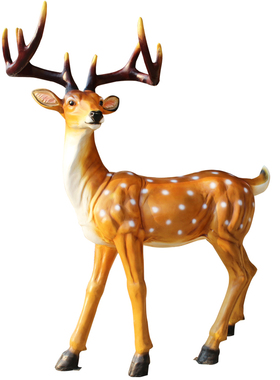 园林玻璃钢仿真夜景亮化发光鹿