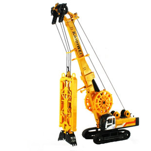 凯迪威合金1:64成槽机模型仿真液压抓斗成槽车打桩机男孩工程玩具