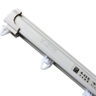 日本三进 窗帘轨道R22直轨铝合金滑轮消音单轨顶装超顺滑掌柜推荐