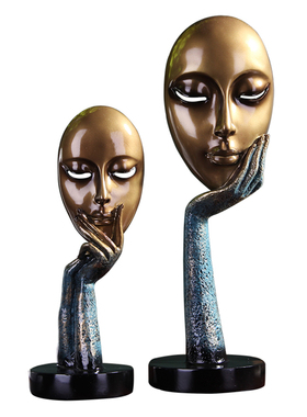 脸谱欧式风样板间时尚树脂摆件