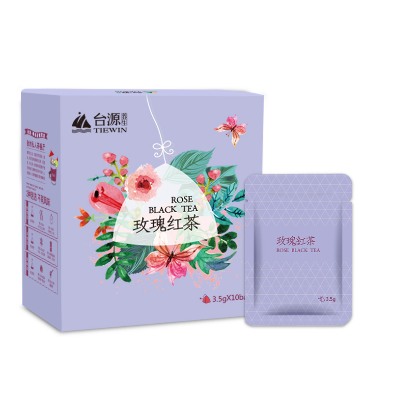 臺源堂 玫瑰紅茶余甘子組合花茶小袋裝三角茶包玫瑰花茶