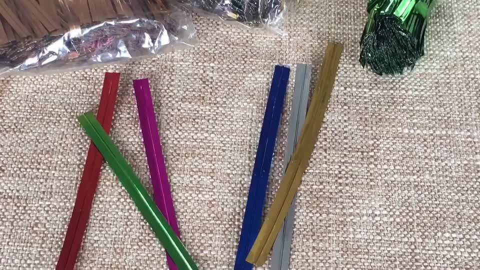 100-Count Metallic Green Twist Ties – 3 Inch Long, For Party Favor Bags & Treat Packaging - View #6