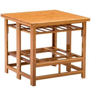 实木烤火架折叠多功能长方形烤火桌子家用取暖桌正方形楠竹桌子