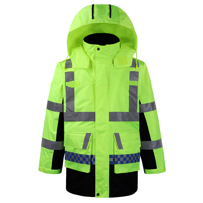 反光棉衣外套冬季保暖服交通高速道路工作醒目安全反光防雨棉袄冬