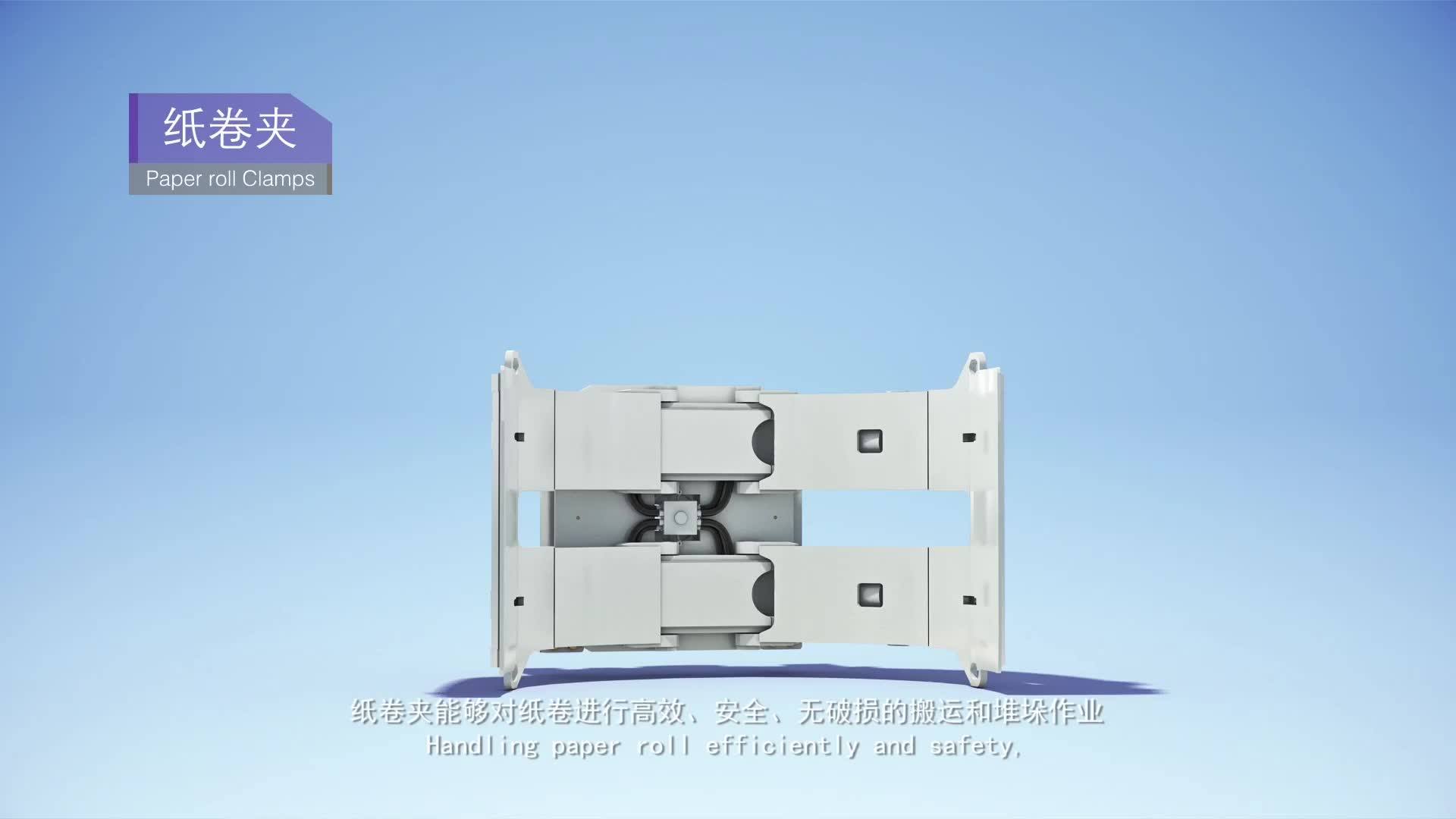 Forklift Rotating Paper Roll Clamp With Class3 & 2501300 Mm Opening