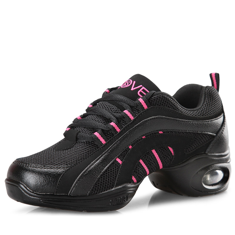 恋上舞2025秋季新款广场舞鞋真皮舞蹈鞋女软底成人网面透气跳舞鞋