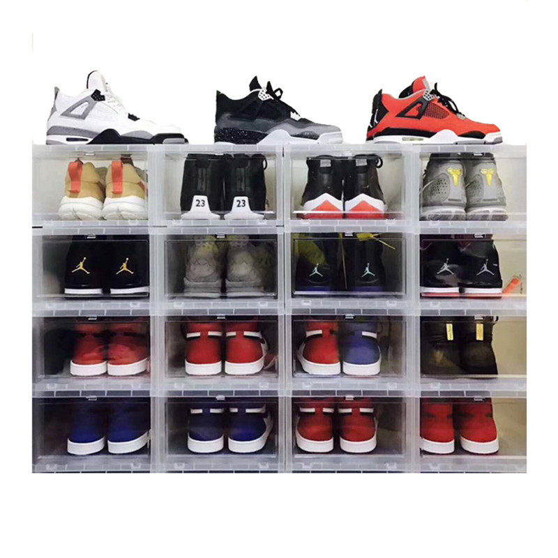 鞋盒加厚透明塑料鞋柜宿舍运动篮球鞋收纳收藏aj/展示亚克力防氧