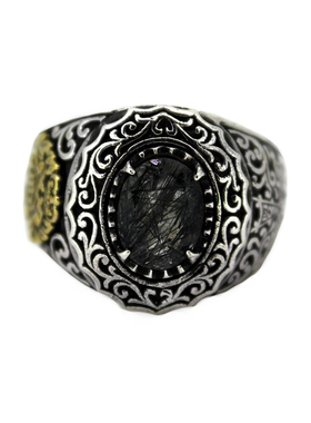 十字架开口纯银戒子