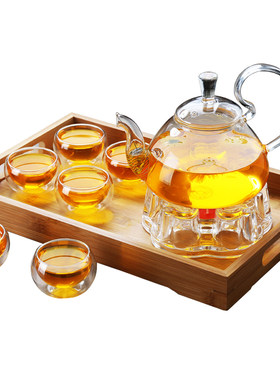 加厚耐热整套泡水果红草玻璃茶壶