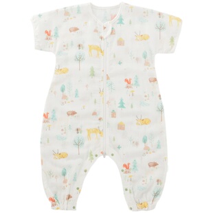 艾娜骑士婴儿睡袋宝宝纱布分腿睡袋纯棉儿童防踢被分脚春夏季薄款