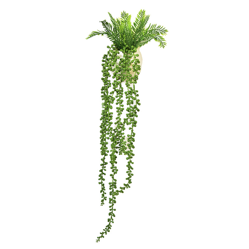 仿真花假花情人泪佛珠 墙面装饰花 挂墙壁吊兰现代时尚简约摆件