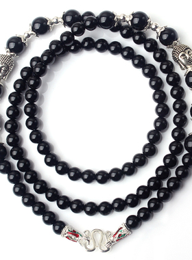 饰品黑玛瑙佛牌链