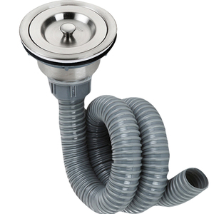 厨房洗碗洗菜盆下水管不锈钢水槽下水器单双槽排水管防臭配件套装