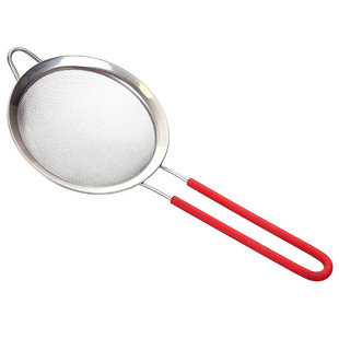 厨房过滤网勺不锈钢果汁隔渣器家用漏勺细目面粉筛捞豆浆过滤神器