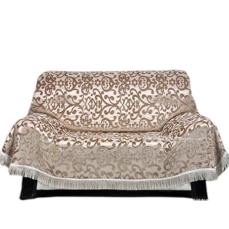 高档加厚防滑雪尼尔布艺沙发巾沙发套沙发罩垫全盖布梦醉罗浮红色