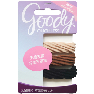 美国Goody歌妮发饰女无接口痕毛巾大号复古风发圈头绳手链手环