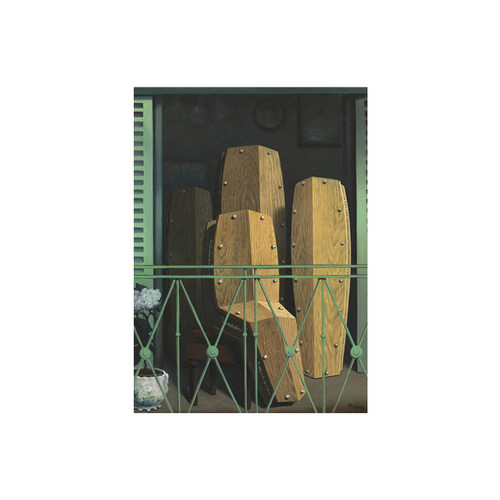 透视马奈的阳台2 Rene Magritte 马格利特 装饰画 超现实主义