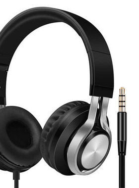 手机电脑通用耳机头戴式线控带麦克风语音通话K歌重低音游戏音乐