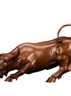 华尔街风炒股办公室书房铜牛