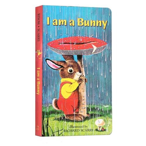 I Am a Bunny我是一只兔子0-3岁儿童英文启蒙绘本入门纸板书 可搭猜猜我有多爱鹅妈妈 my mommy’s tote 进口图书 中商【中商原版?