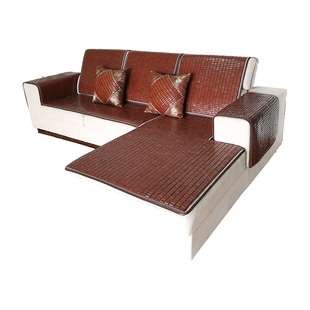 麻将席竹席沙发垫夏凉垫麻将凉席坐垫夏季透气七字型竹垫子定做制