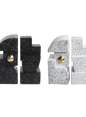 意式风博古架酒柜书房装饰摆件