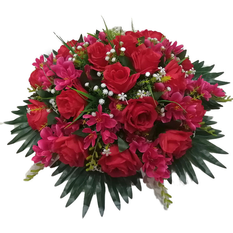 大圆桌转盘装饰花绢花假花仿真花