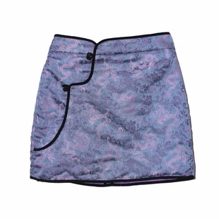 【惊喜五折 不退不换】QSC原创设计高腰半身短裙中国龙旗袍领18AW