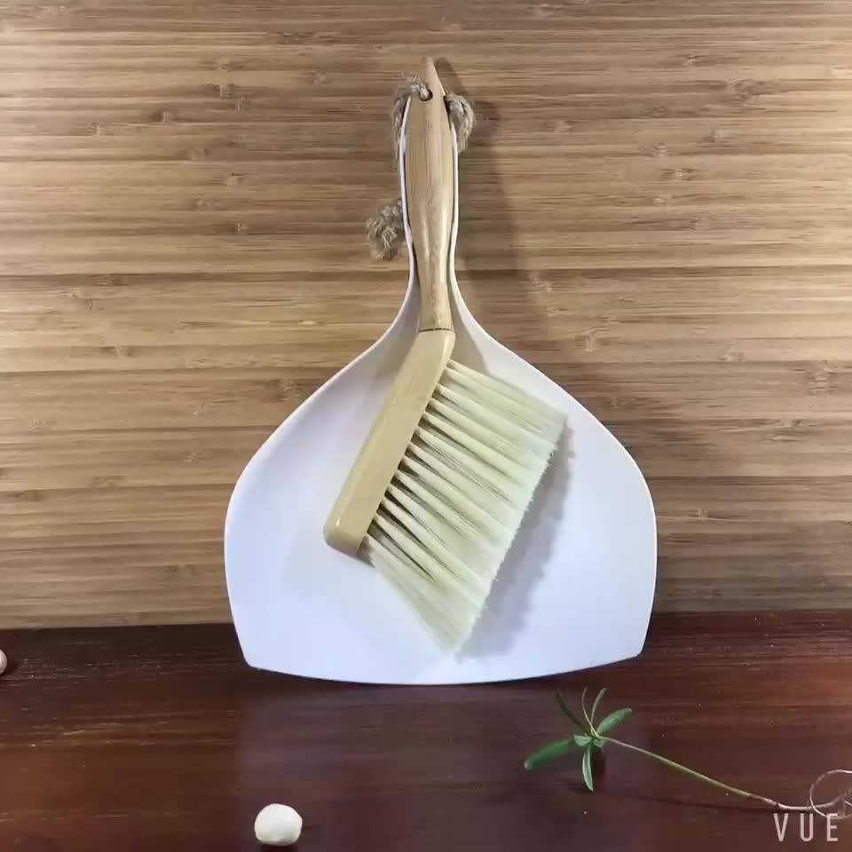 Natural High Quality Bamboo Household Mini Desktop Cleaning Dustpan And