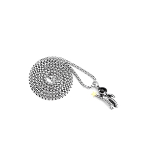 GENANX闪电潮牌摘星宇航员太空人钛钢挂链项链银白色陈珂同款个性