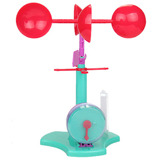 儿童科学实验风速计风向测试仪温度计雨水量杯中小学生气象教玩具
