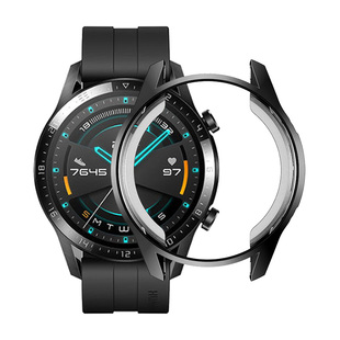 玩物尚智适用华为gt4 GT2/GT2pro手表保护套watchGT保护壳46mm表壳e配件gt硅胶电镀TPU防摔防刮钢化膜爆壳