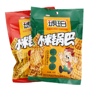 琥珀小米锅巴 麻辣味牛肉味 油炸型膨化食品休闲零食 100g/包