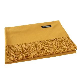 2025新款姜黄色围巾女款秋冬季男针织羊毛羊绒黄色韩系高级感披肩