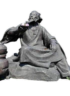 历史名人陆羽园林铜雕专业定制