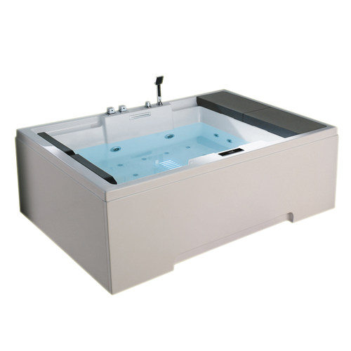 1.85米双裙边冲浪按摩恒温自动加热豪华大浴缸双人情侣长方形1.75