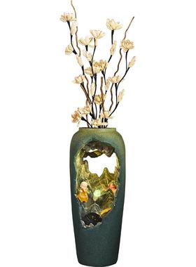 水景流水招财落地喷泉店铺摆件