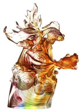 古法琉璃年年有余招财居家工艺品