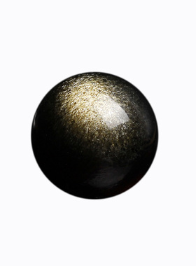 天然8A双金眼金曜石散珠子diy配件 7A墨西哥黑曜石手工串珠材料