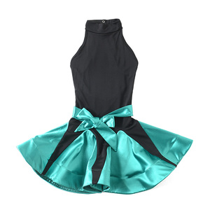 少儿拉丁舞裙 儿童演出服练功比赛考级拉丁舞服装 女孩夏季中大童
