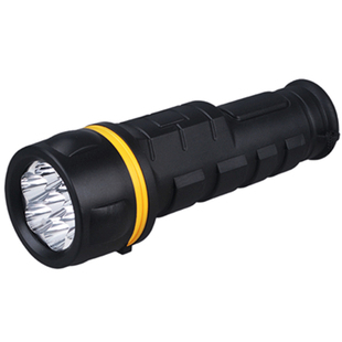 防摔防水橡胶聚光散光手电筒装2节装1号电池的干电池家用户外应急